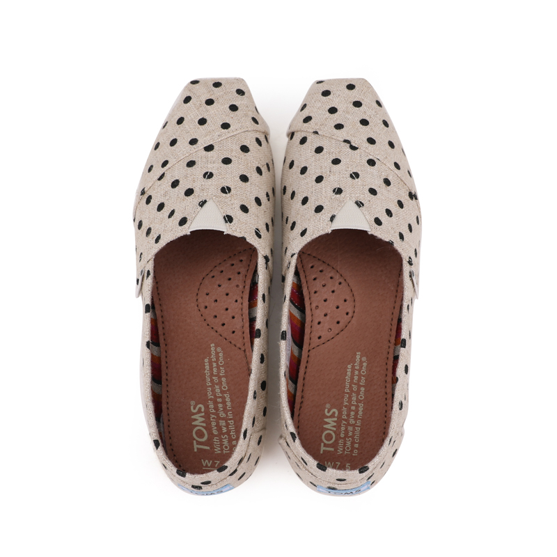 (image for) Toms 香港亞麻米色圓點經典女款