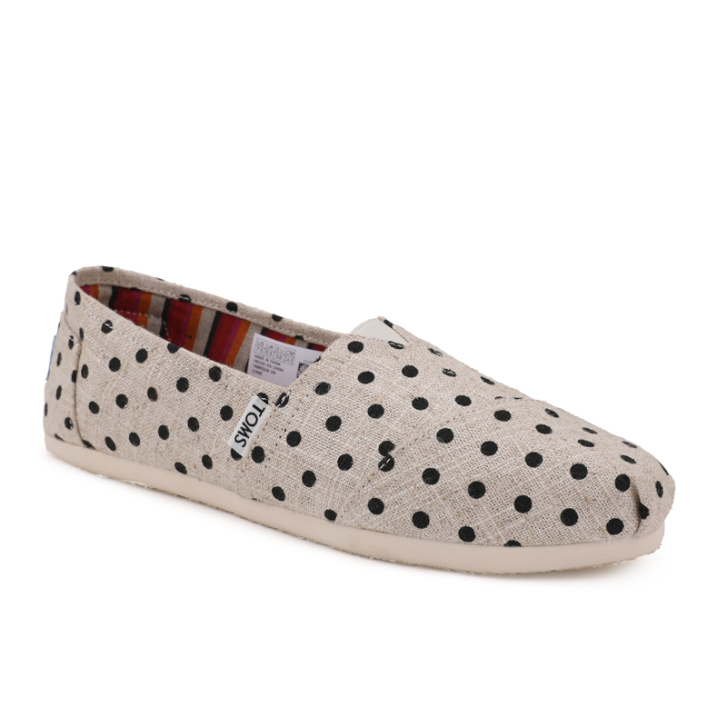 (image for) Toms 香港亞麻米色圓點經典女款