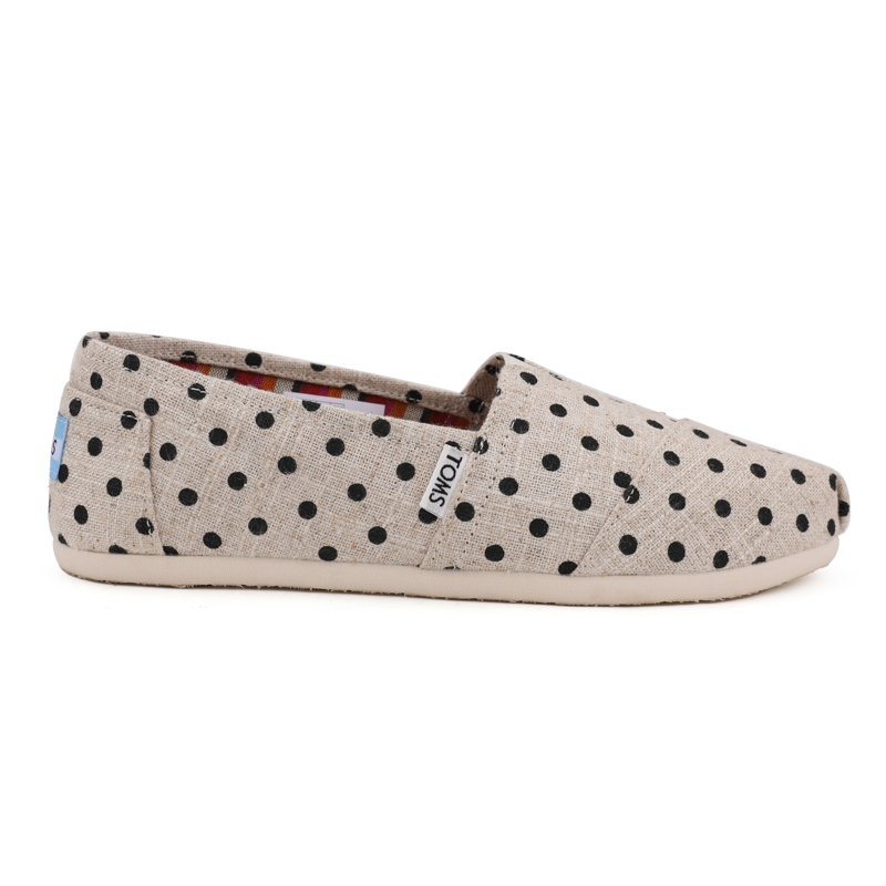 (image for) Toms 香港亞麻米色圓點經典女款