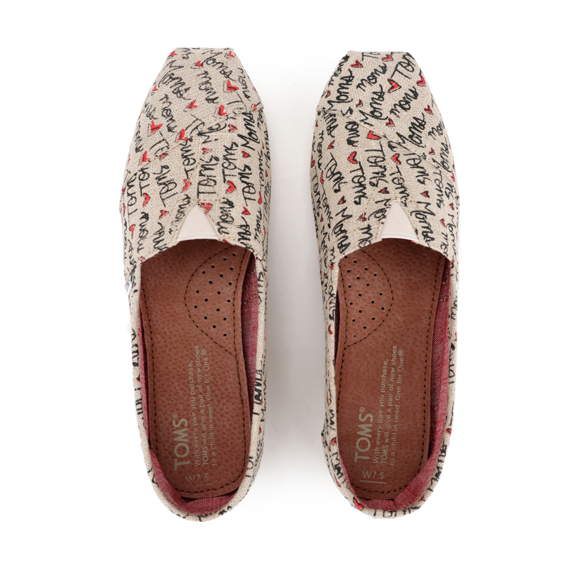 (image for) Toms 香港亞麻米色字母經典女款