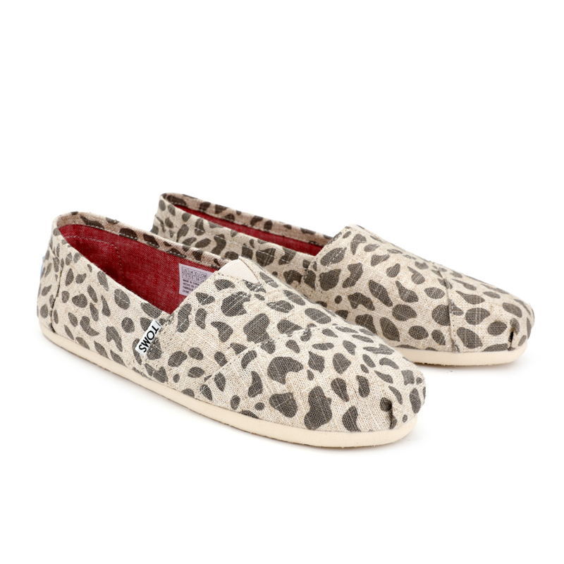 (image for) Toms 香港亞麻米色豹紋經典女款