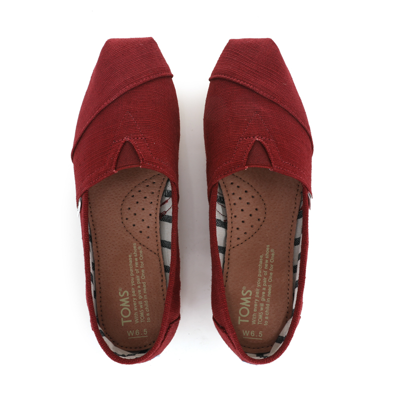 (image for) Toms 香港棉麻酒紅色經典女款