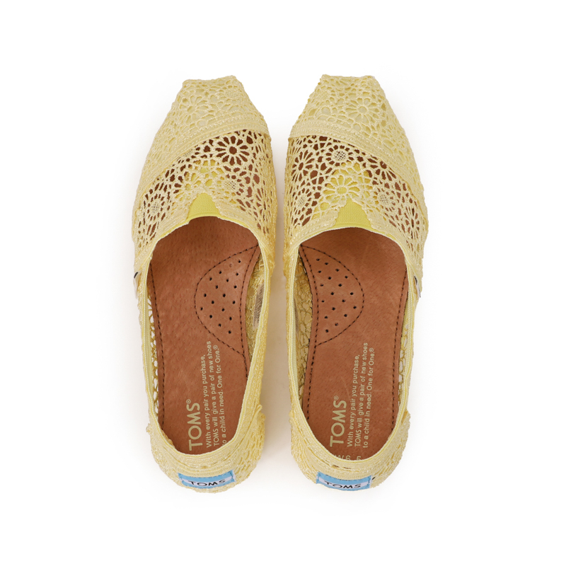 (image for) Toms 香港花邊蕾絲黃色經典女款