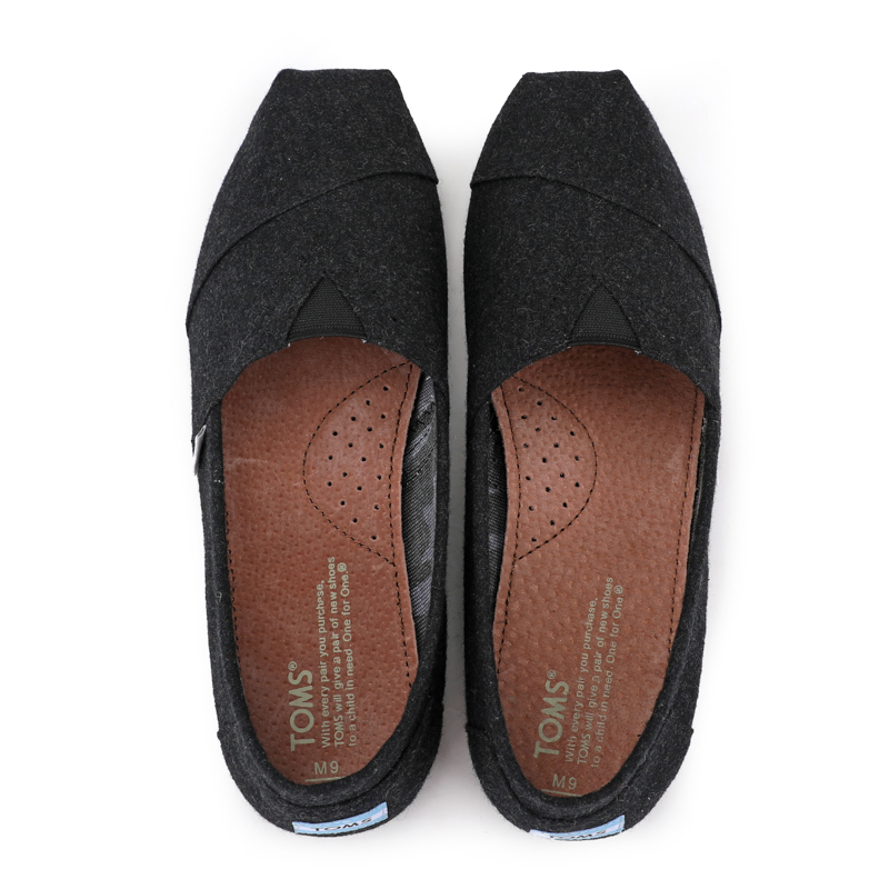 (image for) Toms 香港绒布黑色法蘭絨經典男款