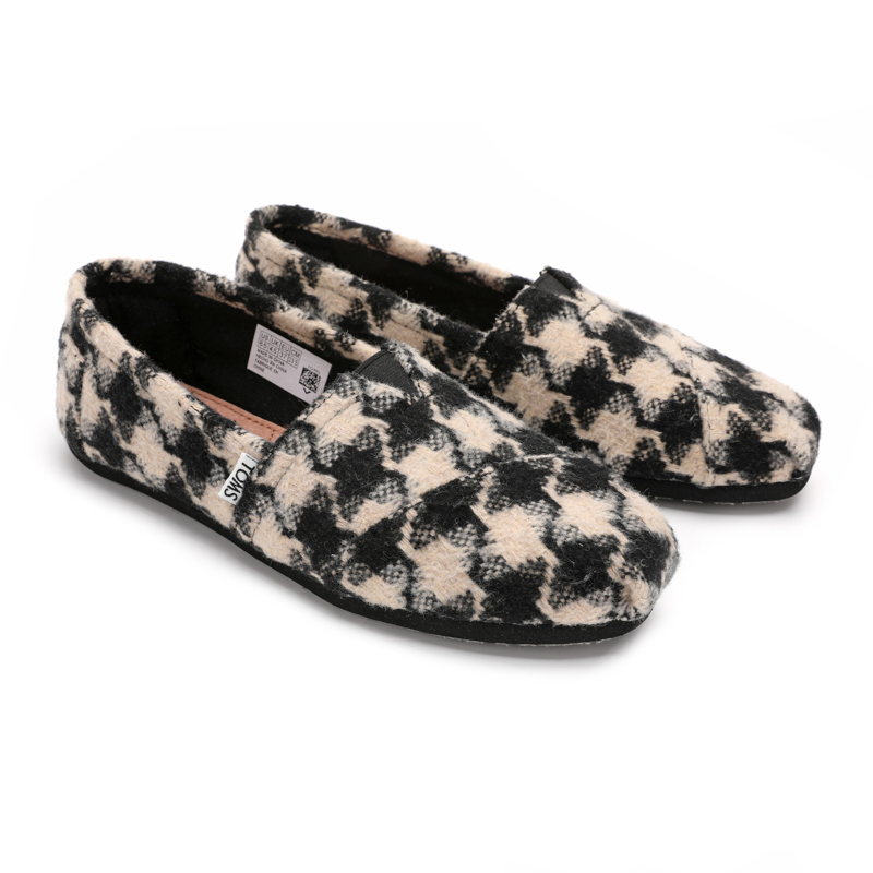 (image for) Toms 香港绒布黑絨方格經典男款