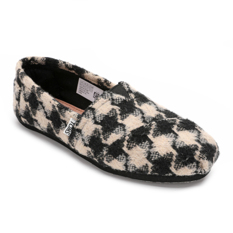 (image for) Toms 香港绒布黑絨方格經典男款